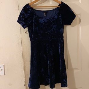 Navy velvet dress